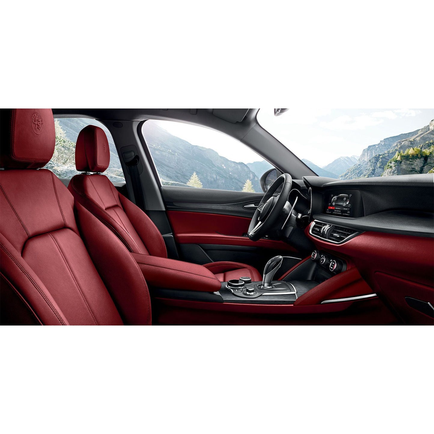2018 Alfa Romeo Stelvio with Red Interior